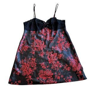 MORGAN TAYLOR Lace Chemise Slip Size L Romantic Chic Loungewear Goth Whimsygoth